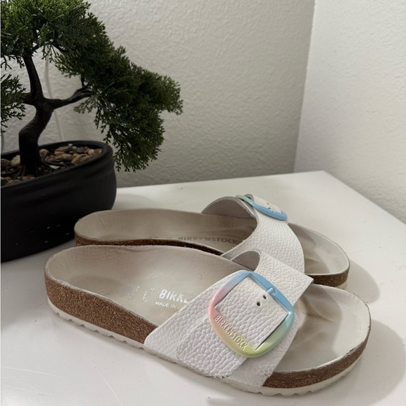 Birkenstock Women's Madrid Sandals - Cream with Ombre Buckle - Picture 2 of 4